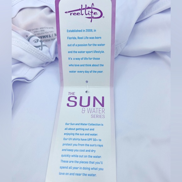 REEL LIFE EXTRA LARGE (XL)  WHITE COLOR RASH GUARD - Picture 11 of 14
